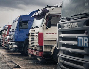Парковка для грузовиков в центре Москвы