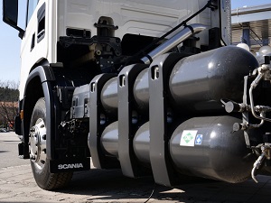 Грузовик Scania на газу